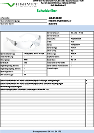 Schutzbrille EN 166, EN 170 UNIVET 568 Bügel klar, Scheibe klar PC Produktbild