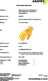 Handschuhe Größe 10 gelb/grün STRONGHAND Specialgrip PES mit Latex EN 388 Kategorie II Produktbild