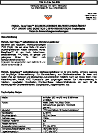 Bodenmarkierungsband PVC ROCOL Easy Tape schwarz/gelb Länge 33 m Breite 50 mm Produktbild