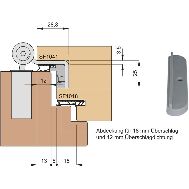 ANUBA Haustür-Rollenband Duplex 320-3D-TL mit Bandtasche Produktbild BIGANW L