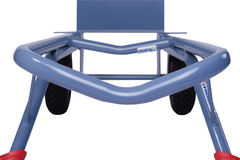 PROMAT Stapelkarre mit Schaufel und Kufen blau 300 kg Produktbild BIGDET L