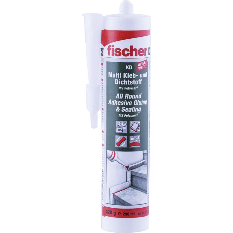 Fischer Multi Kleb/Dichtstoff KD 290 ml weiß Produktbild BIGPIC L