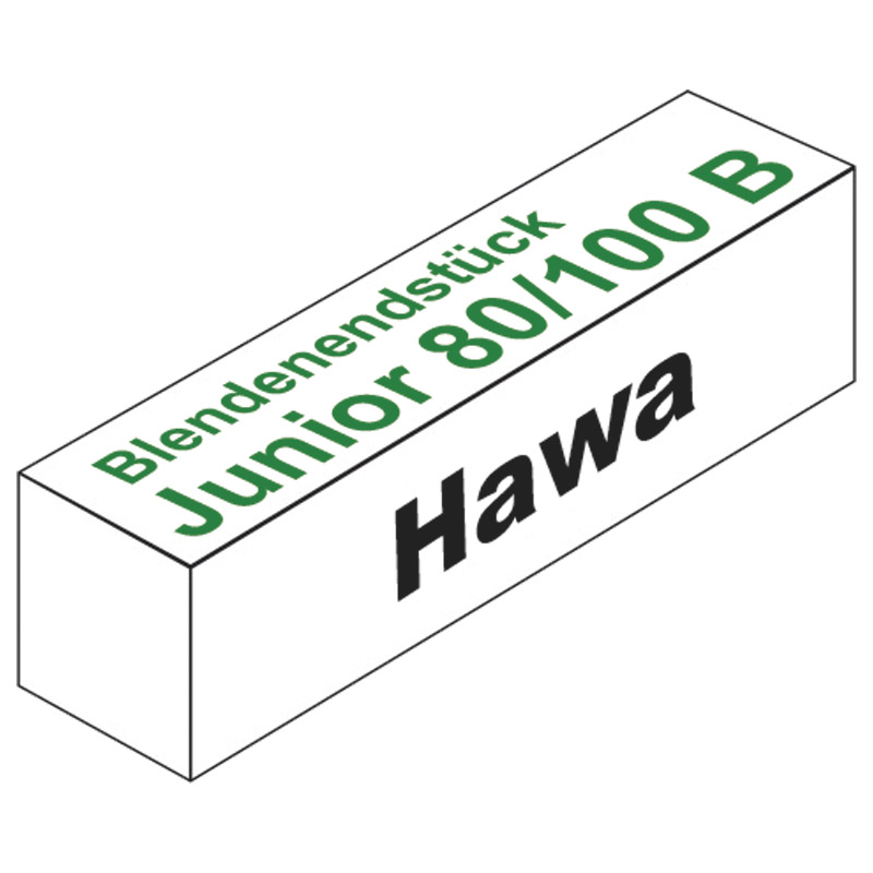 Blendenendstück-Set Hawa Junior 80/100 B, rechts, 53 mm, eloxiert Produktbild BIGPIC L
