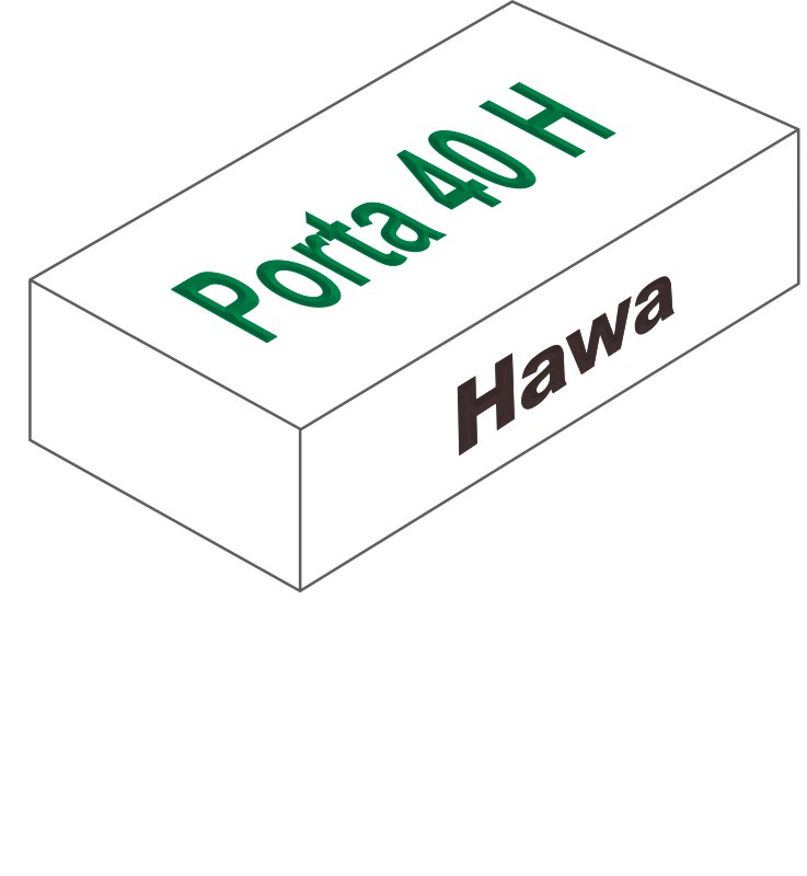 Set Hawa Porta 40 H, für 1 Türe, Dämpfungen, Blendenprofil und Schienen L= 2000 mm Produktbild BIGPIC L