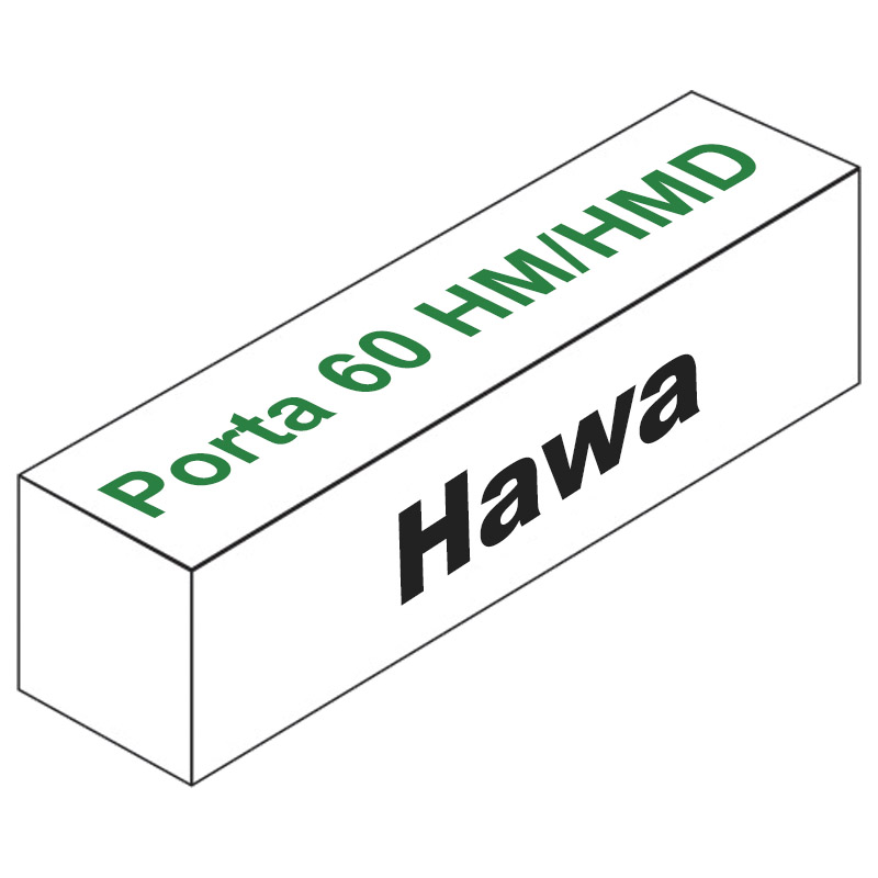 Garnitur Hawa Porta 60 HM/HMD, minimale Einbauhöhe, für 1 Türe Produktbild BIGPIC L
