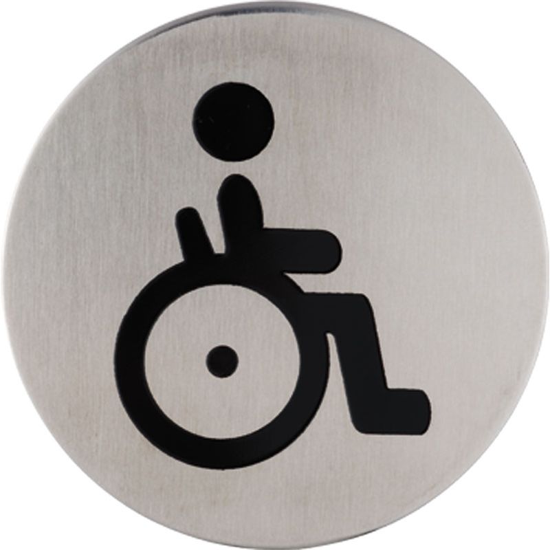 greenteQ Hinweisschild Rollstuhlfahrer Produktbild Default L