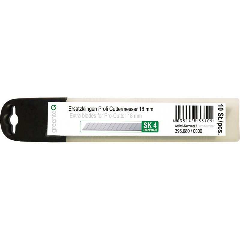 greenteQ Ersatzklingen 18 mm für P-Cuttermesser (10er Pack) Produktbild BIGPIC L