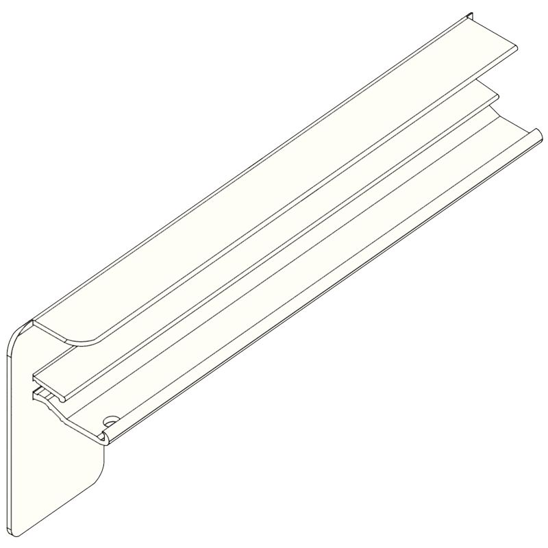 S6 RAL 9016 weiß - Aluminium-Bordstück ohne Dehnungsausgleich Produktbild BIGPIC L