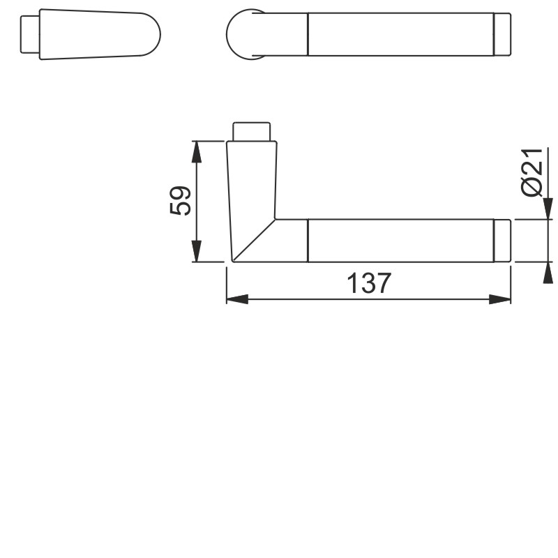 1400 Lochteil für HOPPE-Schnellstift/F1/F69 Alu natur/Edelstahl matt/8 mm/ø18 mm, 5,8 mm Bundlänge Produktbild BIGSKZ L