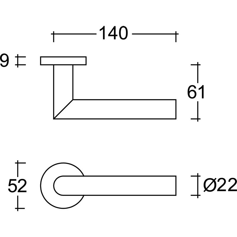 Drückerlochteil auf runder Rosette LT 122.40.7 Produktbild BIGSKZ L