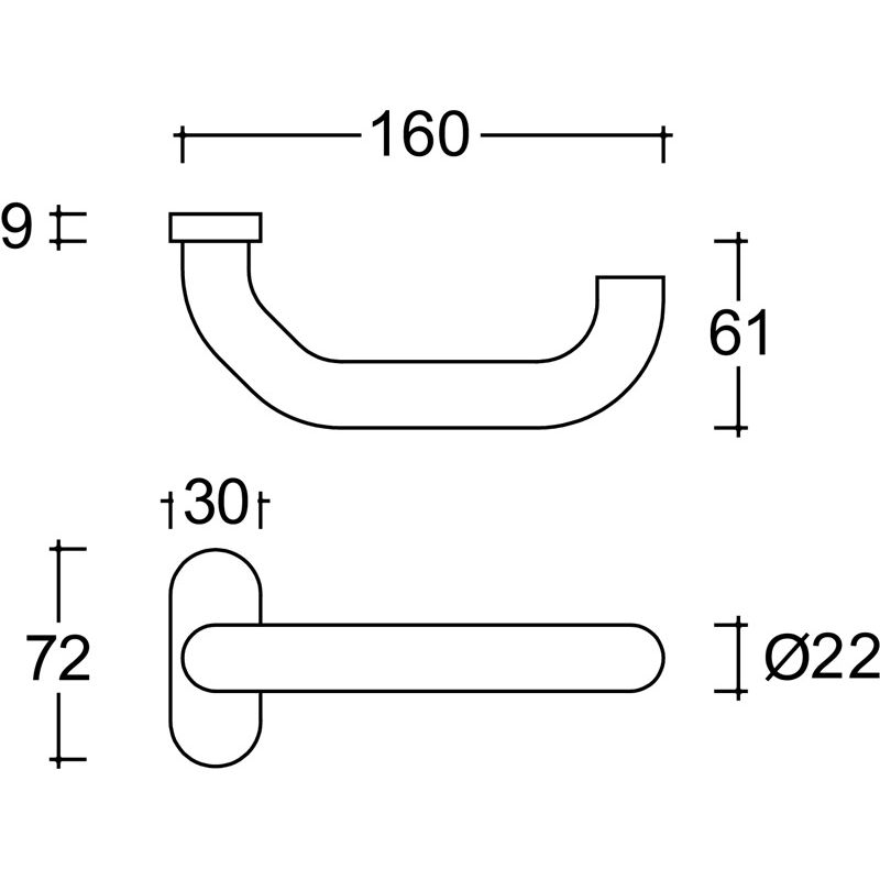 Drückerlochteil auf ovaler Rosette LT 122.60.8 Produktbild BIGSKZ L