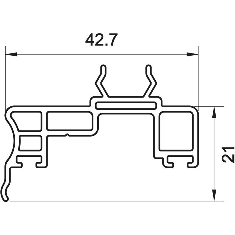 PVC-Adapterprofil zu Bodentürdichtung Texel Produktbild BIGSKZ L