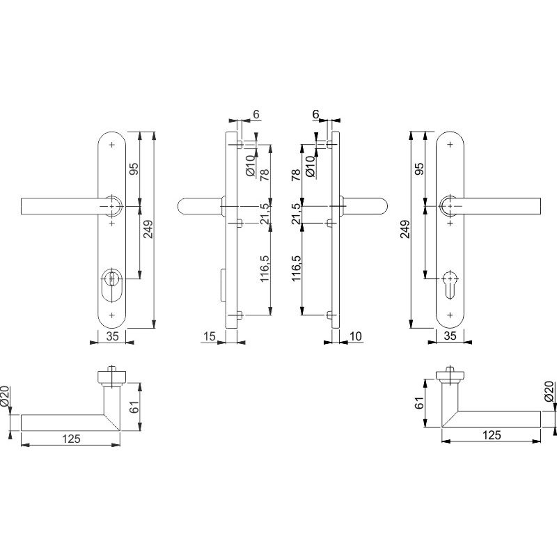 Plattenverbinder drehbar, für 10-18 mm