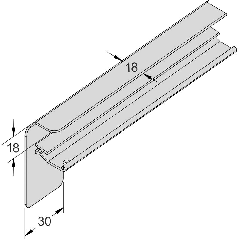 S26 blank - Aluminium-Bordstück ohne Dehnungsausgleich Produktbild BIGSKZ L