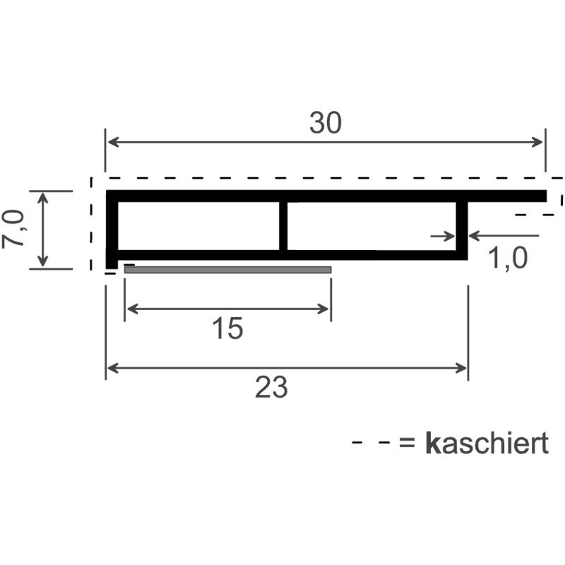 MENKE PVC-Kammerprofil mit Steg, Nase und Schaumklebeband Produktbild BIGSKZ L