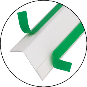 greenteQ PVC-Klappwinkel mit abgerundeten Ecken und Schaumklebeband Produktbild BIGDET L