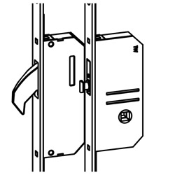 WINKHAUS Sicherheits-Tür-Verriegelung U24/50 hookLock UW M2 mit 2 Schwenkriegeln und Türwächter Produktbild