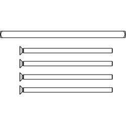 Stift und Schrauben für Griff- und Rosettengarnituren hoch und nieder 67,5-76 mm Produktbild