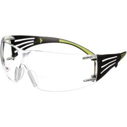 3M Schutzbrille Reader SecureFit-SF400 EN Bügel schwarz grün, Scheibe klar Polycarbonat Produktbild