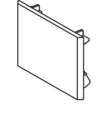 HAWA Endkappen-Set zu Deckenbefestigung Porta 100 GW Produktbild