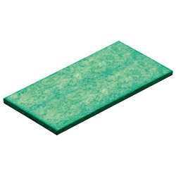 Brandschutz-Verglasungsklotz aus Buchenholz 100x50x3 mm Farbe: grün, VE 500 Stück Produktbild