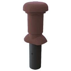 Klöber Entlüftungsrohr Venduct mit Regenhaube DN 100 dunkelbraun 0200 Produktbild