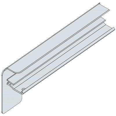 S6 blank - Aluminium-Bordstück ohne Dehnungsausgleich Produktbild