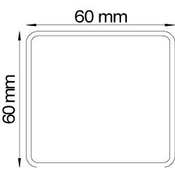 Fallrohr 60x60x2x3000 mm blank Produktbild