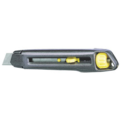 Cuttermesser Klingenbreite 18 mm Länge 165 mm STANLEY Interlock Metall-Korpus Produktbild