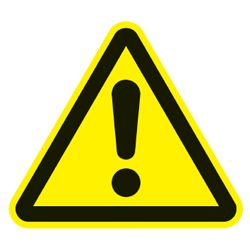 Warnzeichen *Gefahrenstelle* gelb-schwarz Produktbild