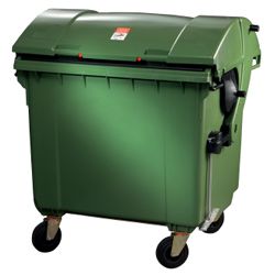 Müllgroßbehälter 1100 l PVC grün Produktbild