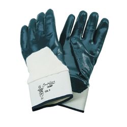 Handschuhe Nitril Gr.9 blau teilbesch. SAFELINE PROMAT m.Stu lpe VE=12 Produktbild