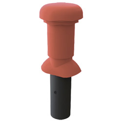 Klöber Entlüftungsrohr rot Venduct mit Regenhaube DN 100 Produktbild