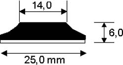 Universal-Sprosse 14mm SK Lg. 6,00m Weiß, VE: 60m Produktbild BIGSKZ L