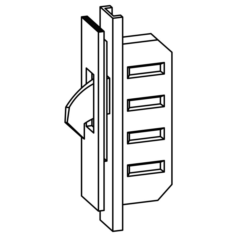 WINKHAUS Sicherheits-Tür-Verriegelung F20/55 hookLock M2 mit 2 Schwenkriegeln Produktbild