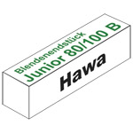Blendenendstück-Set Hawa Junior 80/100 B, links, 53 mm, eloxiert Produktbild