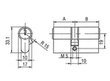Profilzylinder PZ 88 N BL 31/35 vs Produktbild